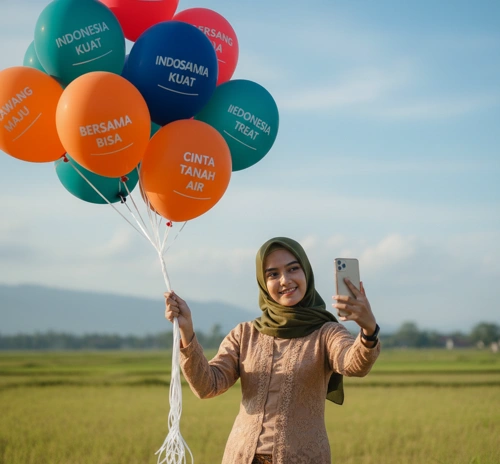 balon sablon buatan big boss balon digunakan pada event di karawang