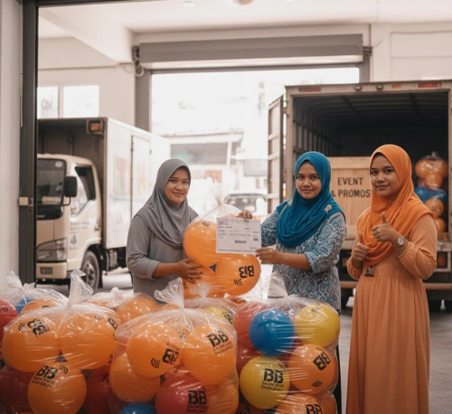 balon sablon siap kirim untuk event dan promosi di bekasi