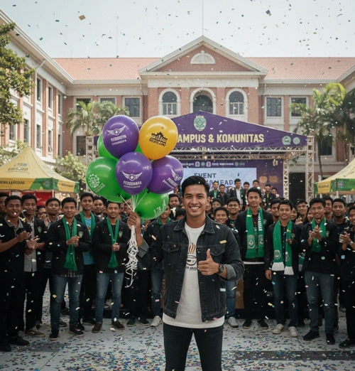 Big boss balon dipercaya sebagai vendor balon sablon untuk event di kampus Surabaya