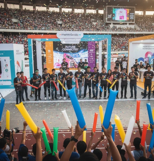 balon tepuk dari big boss balon berpartisipasi di sebuah acara opn mic stand up comedy di depok