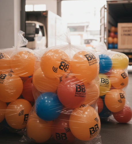 hasil cetak balon sablon logo tajam dan rapi
